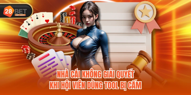 Nhà cái không giải quyết khi hội viên dùng tool bị cấm